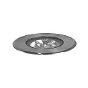 LED in-ground luminaire HYBRIDE FLAT, V4A, IP67 IK08, 24V DC, 9W 3000K 450lm 30°, passable up to 1t
