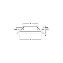 Inbouwarmatuur PROTECT-R rond, direct IP44, wit dimbaar