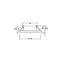 Brumberg Inbouwarmatuur PROTECT-S vierkant, direct IP44, zwart