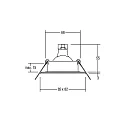 Brumberg Downlight 4VA stijf, vierkant GX5,3 IP65, wit dimbaar