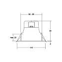 Brumberg Inbouwarmatuur ZULO MICRO rond, stijf LED IP54, wit  10W 700lm 3000 / 4000 / 5700K 90° 90° CRI 80-89