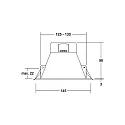 Brumberg Inbouwarmatuur ZULO MINI rond, stijf LED IP54, wit  13W 1010lm 3000 / 4000 / 5700K 90° 90° CRI 80-89