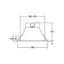 Brumberg Inbouwarmatuur ZULO MIDI rond, stijf LED IP54, wit  16W 1460lm 3000 / 4000 / 5700K 90° 90° CRI 80-89