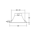Brumberg Inbouwarmatuur ZULO MAXI rond, stijf LED IP54, wit  20W 1880lm 3000 / 4000 / 5700K 90° 90° CRI 80-89