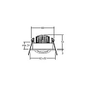 Brumberg Recessed outdoor LED spot set, IP65, square, 230V AC, 6W 3000K 650lm 38°, swivelling, chrome