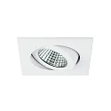 Brumberg Inbouwarmatuur voor buiten draaibaar, vierkant IP65, wit 