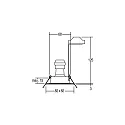 Brumberg Downlight stijf, vierkant GU10 IP54, wit dimbaar