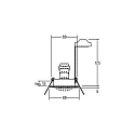 Brumberg Downlight rond, draaibaar GU10 IP20, chroom dimbaar