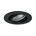 Inbouwspot TIRREL-R GU10 / PAR16 rond, draaibaar, met Afstandhouder GU10 IP20, zwart dimbaar