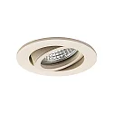Inbouwspot TIRREL-R GU10 / PAR16 rond, draaibaar, met Afstandhouder GU10 IP20, zandbeige met structuur dimbaar
