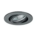 Inbouwspot TIRREL-R GU10 / PAR16 rond, draaibaar, met Afstandhouder GU10 IP20, titaan dimbaar