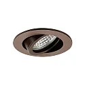 Inbouwspot TIRREL-R GU10 / PAR16 rond, draaibaar, met Afstandhouder GU10 IP20, bruin metallic mat dimbaar