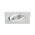 Inbouwspot TIRREL-R GU10 / PAR16 hoekig, draaibaar, met Afstandhouder GU10 IP20, gepoedercoat, wit dimbaar