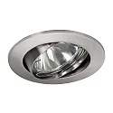 Downlight rond, draaibaar GU10 IP20, chroom mat dimbaar