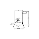 Brumberg Recessed HV spot GU10, max. 50W, square, matt alu