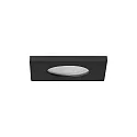 Inbouwarmatuur STEAM-S vierkant, direct IP54, zwart dimbaar