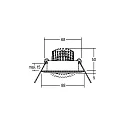 Brumberg Inbouwarmatuur BREENA R rond, draaibaar, schakelbaar LED IP20, wit  6W 680lm 3000K 20-40° 20-40° CRI 80-89
