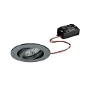 Inbouwspot TIRREL-R LED ON-OFF rond, draaibaar, schakelbaar IP20, titaan 