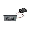 Inbouwspot TIRREL-S LED ON-OFF hoekig, draaibaar, voor BAP, schakelbaar IP20, titaan 