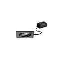Inbouwspot TIRREL-S LED ON-OFF hoekig, draaibaar, voor BAP, schakelbaar IP20, glanzend, zwart 
