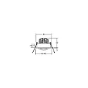 Brumberg recessed spotlight TIRREL-S LED ON-OFF square, swivelling, for VDU workstation, switchable IP20, glossy, black 