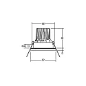 Brumberg Inbouwarmatuur voor buiten rond, stijf IP65, wit 