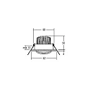 Brumberg Recessed LED spot set incl. converter, IP20, round, 230V AC, 6W 3000K 640lm 38°, swivelling 25°, matt chrome