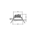 Downlight draaibaar, vierkant IP20, wit 