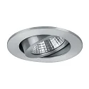 Brumberg Recessed LED spot set incl. converter, IP20, round, 230V, 7W 3000K 740lm 38°, swivelling 30°, matt alu