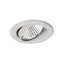 Brumberg Recessed LED spot set BB09 incl. converter, IP20, round, 230V, 6W 3000K 640lm 38°, swivelling 25°, white