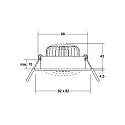 Brumberg Inbouwarmatuur BB36 draaibaar, vierkant, schakelbaar LED IP20, wit  7W 680lm 3000K 20-40° 20-40° CRI 80-89