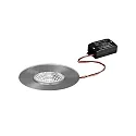downlight BB20 round, rigid, built-in version, switchable IP65, nickel matt 