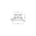 Brumberg Downlight BB20 rond, stijf, ingebouwde versie, schakelbaar IP65, gepoedercoat, zwart mat 