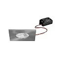 Downlight BB21 hoekig, stijf, ingebouwde versie, schakelbaar IP65, nikkel mat 