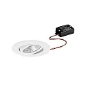 Inbouwarmatuur BB23 rond, draaibaar, schakelbaar IP65, gepoedercoat, wit  7W 620lm 3000K 36° 36° CRI >80
