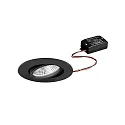 recessed luminaire BB23 round, swivelling, switchable IP65, powder coated, black  7W 620lm 3000K 36° 36° CRI >80