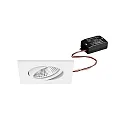 Inbouwarmatuur BB25 hoekig, draaibaar, schakelbaar IP65, gepoedercoat, wit  7W 620lm 3000K 36° 36° CRI >80