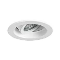 recessed spotlight TIRRELDEEP LED DIM round, swivelling, for VDU workstation, set back IP20, white dimmable