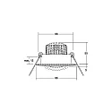 Brumberg Inbouwarmatuur IP20, glanzend, transparant  6W 680lm 3000K 20-40° 20-40° CRI 80-89