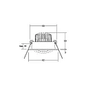Brumberg recessed spotlight TIRREL-R LED DIM round, swivelling IP20, chrome dimmable