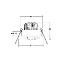 Brumberg recessed spotlight TIRREL-R LED DIM round, swivelling, textured sand beige dimmable