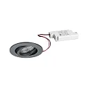 Inbouwspot TIRREL-R LED DIM rond, draaibaar IP20, titaan dimbaar