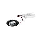 Inbouwarmatuur IP20, glanzend, zwart, transparant  6W 680lm 3000K 20-40° 20-40° CRI 80-89