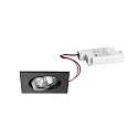 Inbouwarmatuur IP20, glanzend, zwart, transparant  6W 680lm 3000K 20-40° 20-40° CRI 80-89