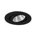 Brumberg Downlight rond, draaibaar IP20, zwart dimbaar