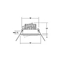 Brumberg Inbouwarmatuur IP20, chroom, glanzend, transparant dimbaar 6W 680lm 3000K 20-40° 20-40° CRI 80-89