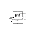 Brumberg Inbouwarmatuur IP20, glanzend, transparant dimbaar 6W 680lm 3000K 20-40° 20-40° CRI 80-89