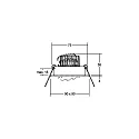 Brumberg Inbouwarmatuur IP20, glanzend, transparant dimbaar 6W 680lm 3000K 20-40° 20-40° CRI 80-89