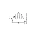 Brumberg Inbouwarmatuur ZONDRA LED stijf, direct IP20, wit dimbaar 10W 660lm 3000K 20-40° 20-40° CRI >80