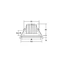Inbouwarmatuur ZONDRA LED stijf, direct IP20, zwart dimbaar 10W 790lm 3000K 20-40° 20-40° CRI >80